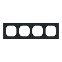 Busch-Jaeger Abdeckrahmen vierfach, Abdeckung schwarz, Retail