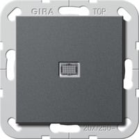 Gira Wippschalter Ausschalter 2-polig Kontrollschalter System 55 anthrazit, Retail