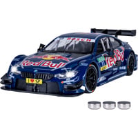 Jamara BMW M4 DTM Diecast, Modellfahrzeug blau, Maßstab 1:24, inkl. Knopfzellen