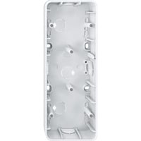 Merten Aufputzgehäuse drei fach polarweiß glänzend weiß (glänzend), Retail