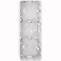 Merten Aufputzgehäuse drei fach polarweiß glänzend weiß (glänzend), Retail