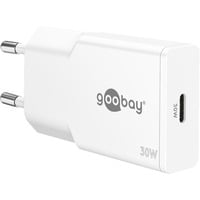 GOOBAY 75736 - USB-Ladegerät, 30 W, 1x USB-C PD, GaN, weiß