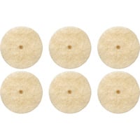 Dremel Polierrad Ø 13 mm (414), Polierscheibe 6 Stück, Schaft Ø 3,2mm