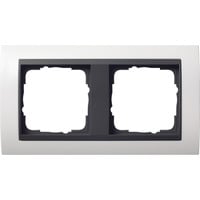 Gira Abdeckrahmen 2-fach Rahmen mit Zwischenrahmen bruchsicher weiß (matt), Retail
