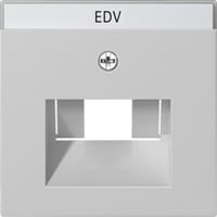 Gira Abdeckung für UAE/IAE (ISDN) und Netzwerk-Anschlussdose mit Beschriftungsfeld, matt lackiert grau, Retail