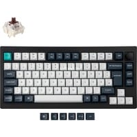 Keychron V1 Max, Gaming-Tastatur schwarz/blaugrau, DE-Layout, Gateron Jupiter Brown, Hot-Swap, RGB