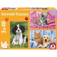 Meine liebsten Haustierbabys, Puzzle 3x 48 Teile Teile: 144 (3x 48) Altersangabe: ab 4 Jahren