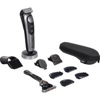 Braun Series 9 Barttrimmer BT9440, Bartschneider chrom/schwarz, Mit 11 Barber-Tools