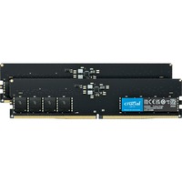 Crucial DIMM 64 GB DDR5-5200 (2x 32 GB) Dual-Kit, Arbeitsspeicher schwarz, CT2K32G52C42U5