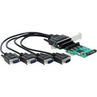 DeLOCK PCIe x1 Karte auf 4 x Seriell RS-232 mit 5V oder 12V, Schnittstellenkarte SATA-Stromanschluss