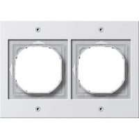 Gira Abdeckrahmen 2-fach Rahmen TX44, Abdeckung weiß, Retail