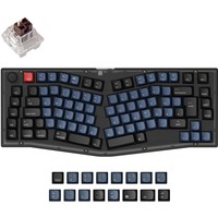 Keychron V10, Gaming-Tastatur schwarz/blaugrau, DE-Layout, Keychron K Pro Brown, Alice Layout, Hot-Swap, RGB