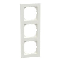 Merten Rahmen dreifach für Senkrecht- und Waagerechtmontage aus Thermoplast, glänzend weiß (glänzend), Retail