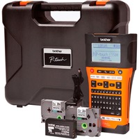 Brother P-touch E5500WNIVP, Beschriftungsgerät orange/schwarz, WLAN, USB