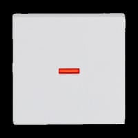 Busch-Jaeger Kontrollwippe einteilige Wippe Aus, Wechselschalter, Kreuzschalter, Taster weiß (matt), Retail