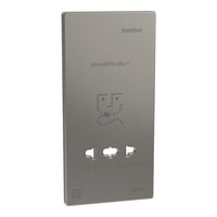 Merten Zentralplatte aus lackiertem Thermoplast, geeignet für Rasiersteckdose nickel, Retail