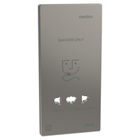 Merten Zentralplatte aus lackiertem Thermoplast, geeignet für Rasiersteckdose nickel, Retail