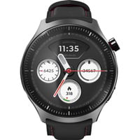 Motorola moto watch ultra, Smartwatch schwarz/grau, Gun Metal, schwarzes Silikon- und Leder-Armband