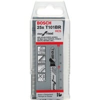 Bosch Professional Stichsägeblatt T 101 BR Clean for Wood, 100mm 25 Stück
