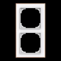 Busch-Jaeger Rahmen zwei-fach mit Dekorring gold, Retail