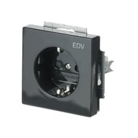 Busch-Jaeger Schutzkontaktsteckdose mit Aufdruck EDV anthrazit, Retail