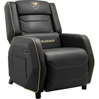 Cougar Gaming-Sofa Ranger Pro Royal, Gaming-Stuhl schwarz/gold, Seitentisch, USB-C Ladeport