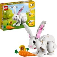LEGO 31133 Creator 3-in-1 Weißer Hase, Konstruktionsspielzeug 