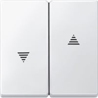 Merten Wippe für Rollladenschalter und Wipptaster Einsatz, Typ 435519, zweiteilige Wippe weiß (matt), Retail