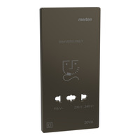 Merten Zentralplatte Moccametall Rasiersteckdose metallisch mocca, Retail