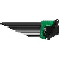 Wiha Stiftschlüssel-Set TORX im ErgoStar Halter, Schraubendreher schwarz/grün, 13-teilig, MagicSpring Haltefunktion