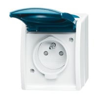 0 Steckdose Aluminium-Druckguss 23 MWKS-53-504 blau, Retail
