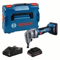 Bosch Akku-Nager GNA 18V-16 E Professional, 18Volt, Blechschere blau/schwarz, 2x Akku ProCORE18V 4,0Ah, in L-BOXX