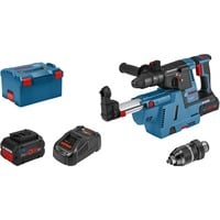Bosch Professional Akku-Bohrhammer GBH 18V-26 F Professional, 18Volt blau/schwarz, 2x Akku ProCORE18V 5,5Ah, L-BOXX, Staubabsaugung