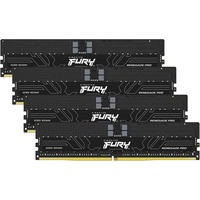 Kingston FURY DIMM 64 GB DDR5-6000 (4x 16 GB) Quad-Kit, Arbeitsspeicher schwarz, KF560R32RBK4-64, Renegade PRO, INTEL XMP