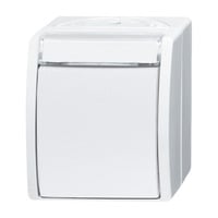 0 Wechselschalter 2601/6 Wippe mit Komplettgehäuse weiß, Retail