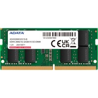 ADATA SO-DIMM 8 GB DDR4-2666, Arbeitsspeicher schwarz, AD4S26668G19-SGN, Premier Tray