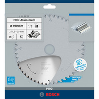 Bosch Professional PRO Aluminium cordless Kreissägeblatt, Ø 190mm, 56Z Bohrung 20mm, für Akku-Handkreissägen