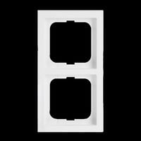 Busch-Jaeger Rahmen zwei-fach, zum Abdecken von Schaltern, Tastern und Steckdosen, matt weiß (matt), Retail
