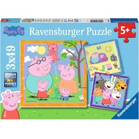 Ravensburger Kinderpuzzle Peppas Familie und Freunde 3x 49 Teile