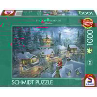 Schmidt Spiele Thomas Kinkade Studios: Santa's Silent Night, Puzzle 1000 Teile