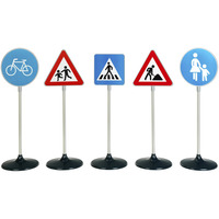 Verkehrsschilder-Set "Fußgänger", Verkehrszeichen 5-tlg.