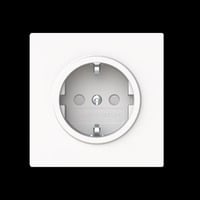 Busch-Jaeger Schutzkontakt-Steckdose CEE 7/3 Typ F mit erhöhtem Berührungsschutz Safety+ Typ 20 EUCB-44M weiß (matt), Retail