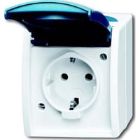 Busch-Jaeger Steckdose mit Klappdeckel Typ F 20 EBW-53 blau, Retail