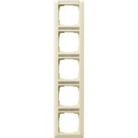 Gira Abdeckrahmen 5-fach mit Beschriftungsfeld glänzend weiß, Retail