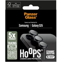 PanzerGlass Hoops Ceramic Kameraschutz, Schutzfolie schwarz, Samsung Galaxy S25
