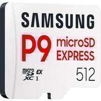 SAMSUNG P9 Express 512 GB microSDXC, Speicherkarte weiß, PCIe Gen3.0x1, NVMe 1.3, SD 7.1, UHS-I