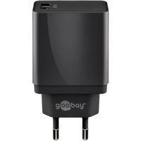 goobay USB Schnellladegerät QC3.0 (18W) schwarz schwarz, Quick Charge (QC3.0)