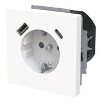 0 Schutzkontaktsteckdose mit USB Typ A und USB Typ C weiß, Retail