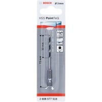 Bosch HSS-Spiralbohrer PointTeQ Hex, Ø 3mm Arbeitslänge 33mm