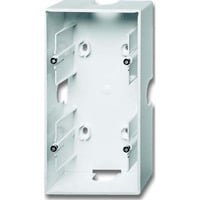 Busch-Jaeger Aufputz-Gehäuse zwei fach mit Doppelauslass schalter weiss weiß, Retail